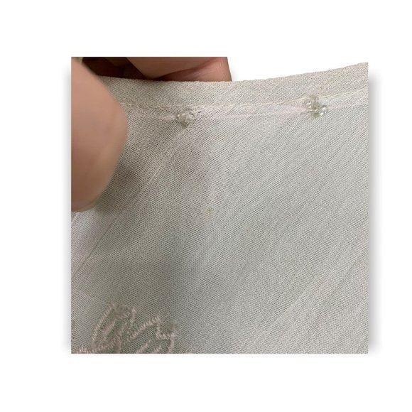 NWT Vintage 90's Papillon Crepe Layered Full Length Dress Large - Picture 6 of 12